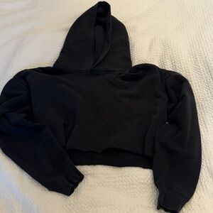 Urban Outfitters Black Cropped Hoodie